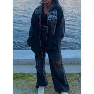 BDG Wide Leg Black Jeans